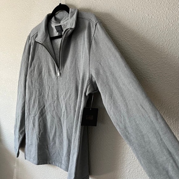 14th & Union Mens Quarter Zip Grey Long Sleeve New Pullover Sweater Medium - Picture 5 of 8